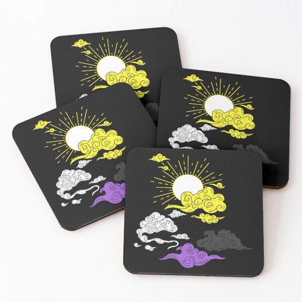 Item preview, Sun and Clouds Non Binary. Nonbinary Pride designed and sold by Subtle Pride Shop.