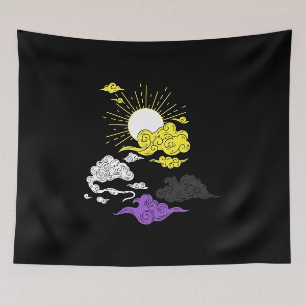 Item preview, Sun and Clouds Non Binary. Nonbinary Pride designed and sold by Subtle Pride Shop.