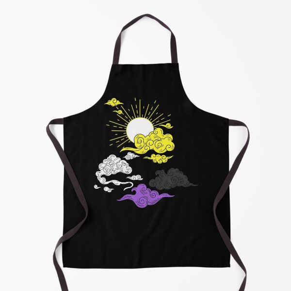 Aperçu de l'œuvre Sun and Clouds Non Binary. Nonbinary Pride créée et vendue par Subtle Pride Shop.