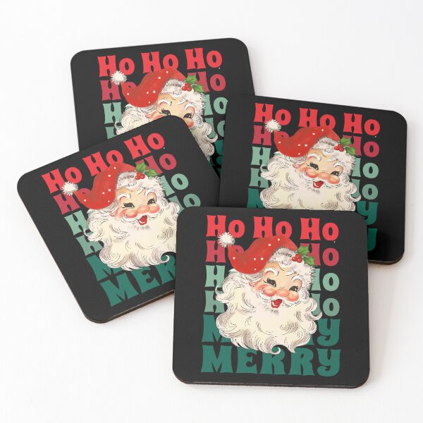 Item preview, Retro Vintage Santa Claus Ho Ho Ho Merry Merry Christmas designed and sold by PeachesMommy.