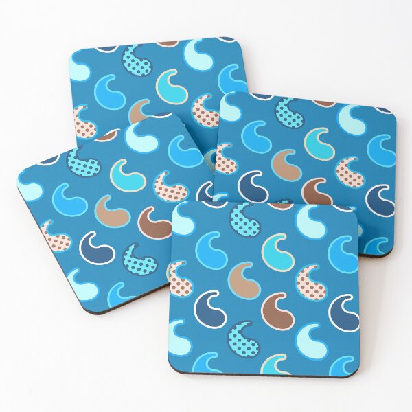 Item preview, Modern Paisley pattern, Cerulean Blue, Tan and Aqua designed and sold by Marymarice.
