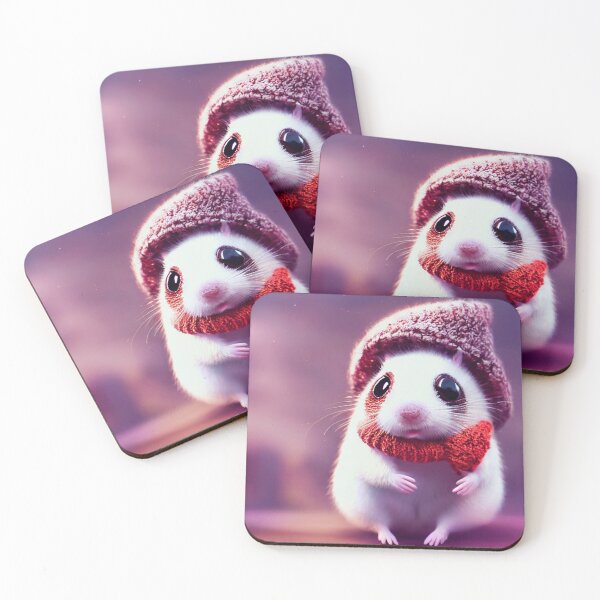 Item preview, Cute Baby Hamster With Red Scarf In Winter Season designed and sold by Pet Shelter.