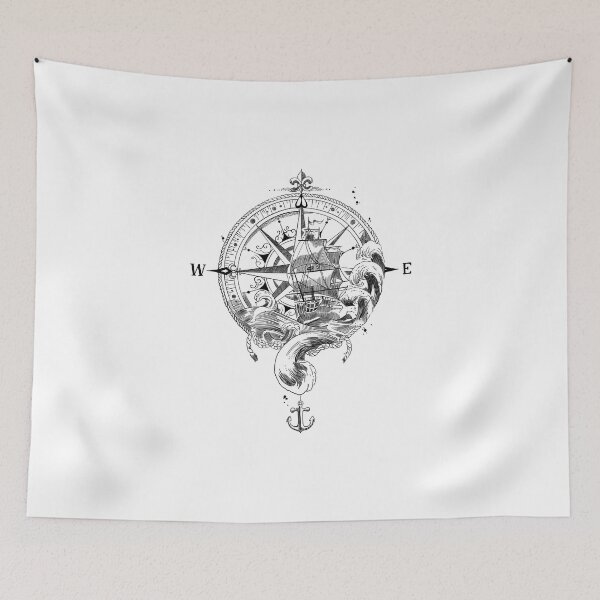 Item preview, Compass Ink Drawing  designed and sold by OnlyCoolDesigns.