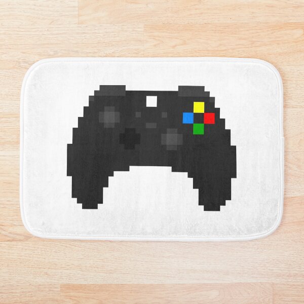 Aperçu de l'œuvre Manette Xbox Noir Pixel Art créée et vendue par MayaMaking.