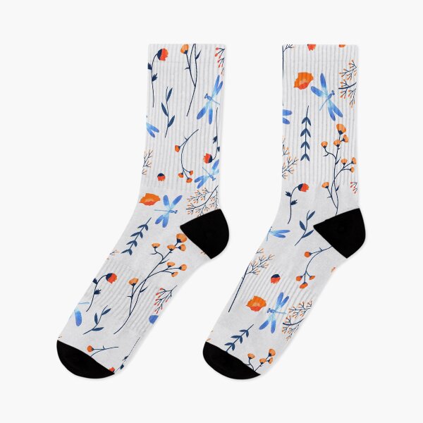 Item preview, Copy of Watercolor Cute Dragonfly With Wildflowers Pattern designed and sold by virillanissa.