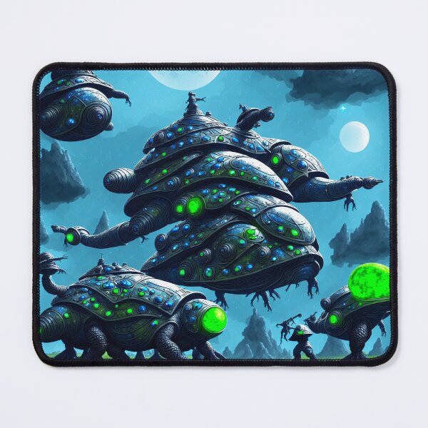 Item preview, A gathering of armored battlesnails covered in gems on an alien planet with two moons designed and sold by BrachiaST.