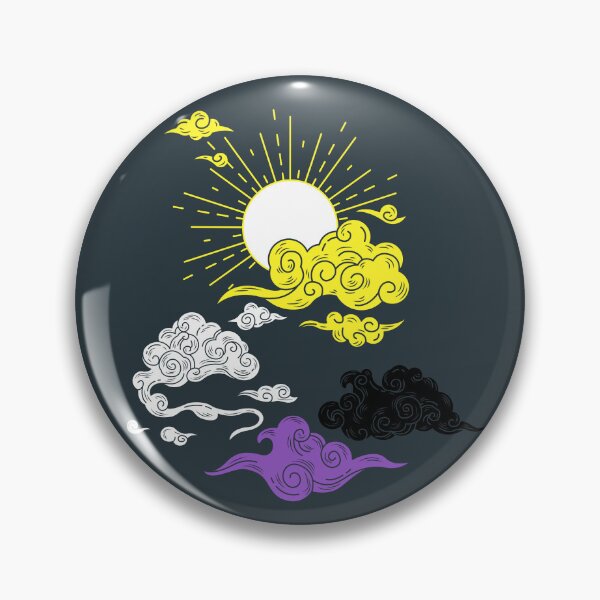 Item preview, Sun and Clouds Non Binary. Nonbinary Pride designed and sold by Subtle Pride Shop.