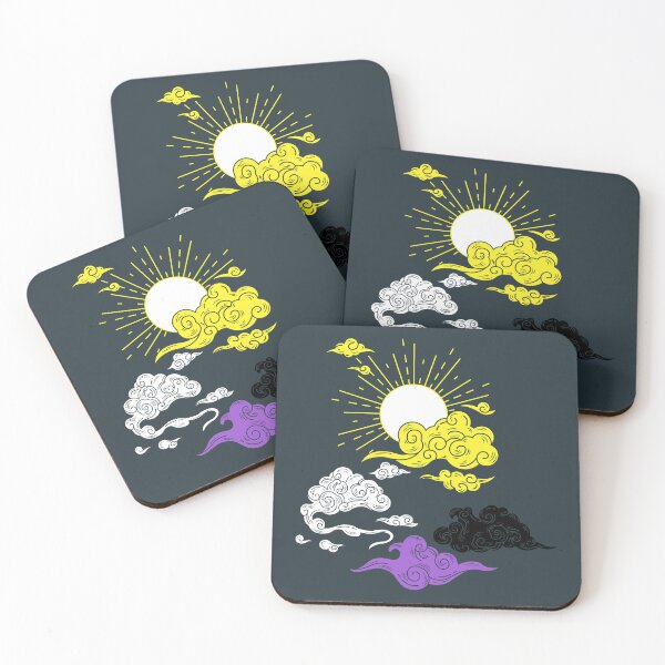Item preview, Sun and Clouds Non Binary. Nonbinary Pride designed and sold by Subtle Pride Shop.