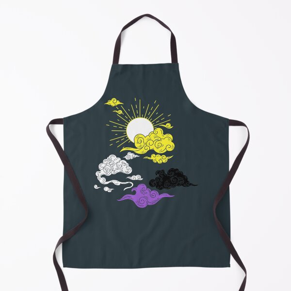 Aperçu de l'œuvre Sun and Clouds Non Binary. Nonbinary Pride créée et vendue par Subtle Pride Shop.
