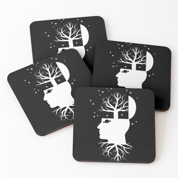 Item preview, T-shirt illustrated with head tree stars and planet designed and sold by e-Shop67.