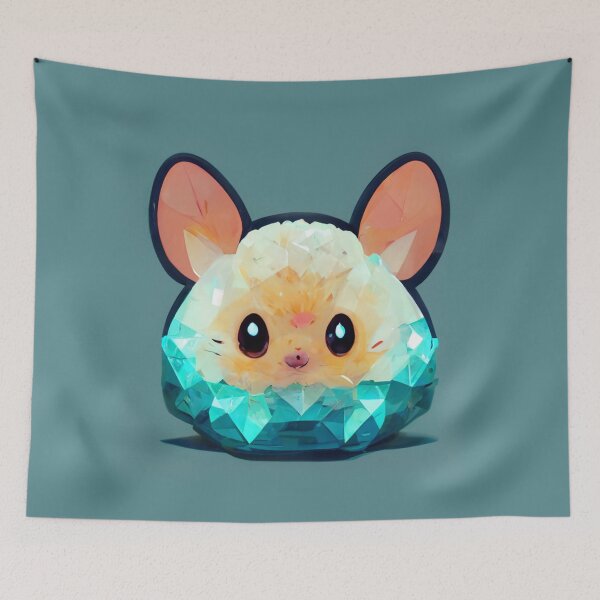 Item preview, Cute Low Poly Crystal Baby Hamster designed and sold by Pet Shelter.