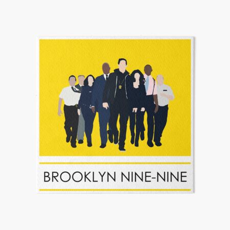 Artikel-Vorschau von Brooklyn Nine-Nine 99 Kunstwerk auf gelbem Hintergrund, designt und verkauft von MulberryAvenue.