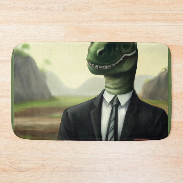 Item preview, Prehistoric Dinosaur Businessman, Fun AI Generated Art designed and sold by sweetbelle.