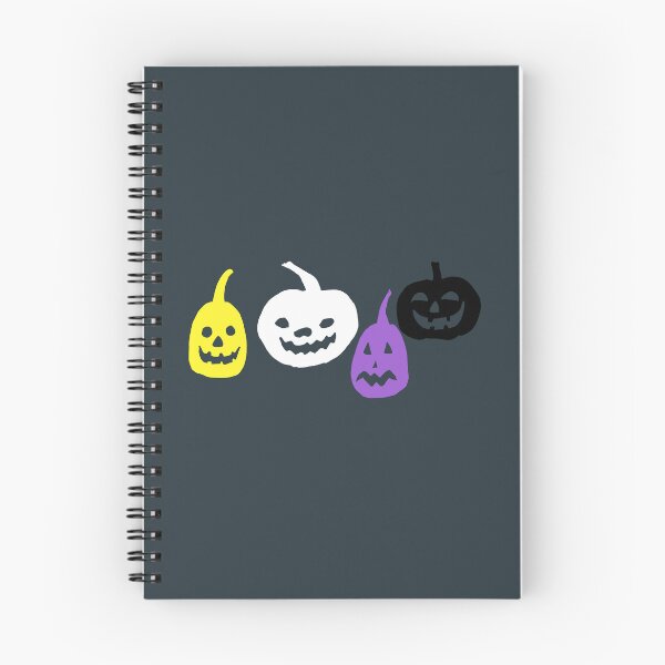 Item preview, Jack-o-lanterns Enby. Nonbinary Pride designed and sold by Subtle Pride Shop.