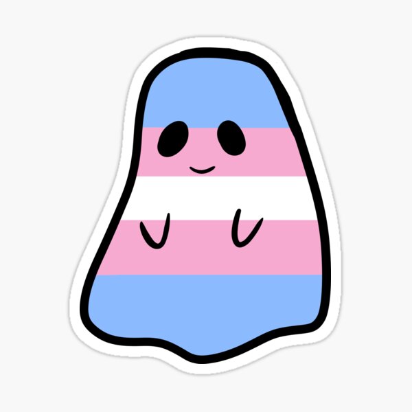 Lgbtqia Pride Ghost Design Trans Sticker For Sale By Pixieschtick Redbubble 9885