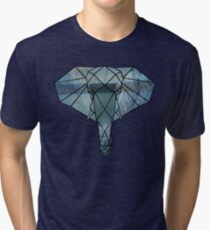 Elephant Line Geometry (Abandoned Zoo) Tri-blend T-Shirt