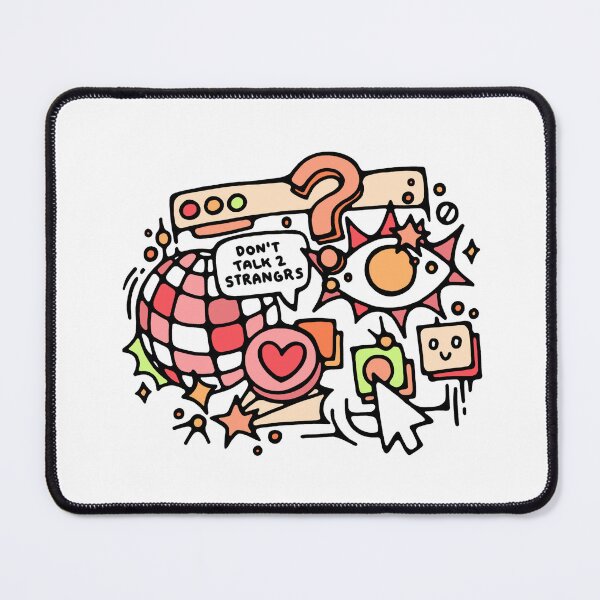 Item preview, "Don't Talk 2 Strangers" Global Browser Mishmash (Orange) designed and sold by Gabba (@gabbagraphics).