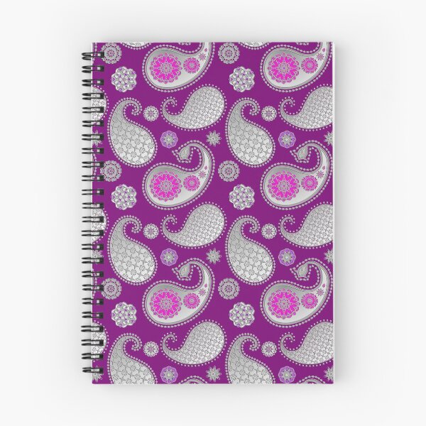 Item preview, Paisley pattern, Silver on Deep Purple designed and sold by Marymarice.
