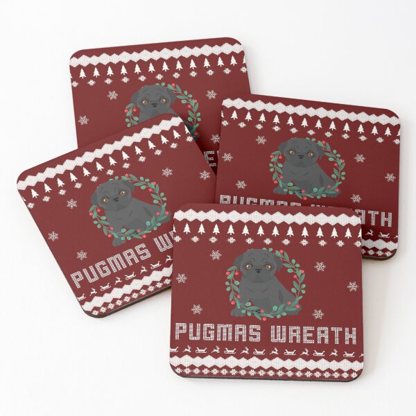 Item preview, Pugmas Wreath Pug and Christmas wreath Christmas Pug winter sweater style Christmas Sweater Xmas Pug Christmas Gift Pug Ugly Jumper Holiday Gift designed and sold by ALLURE-minimal.