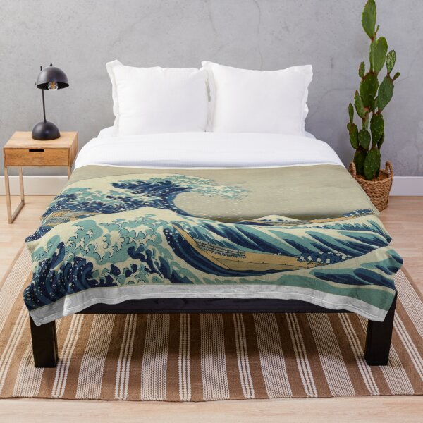 Japanese Wave Kanagawa Japan Throw Blanket