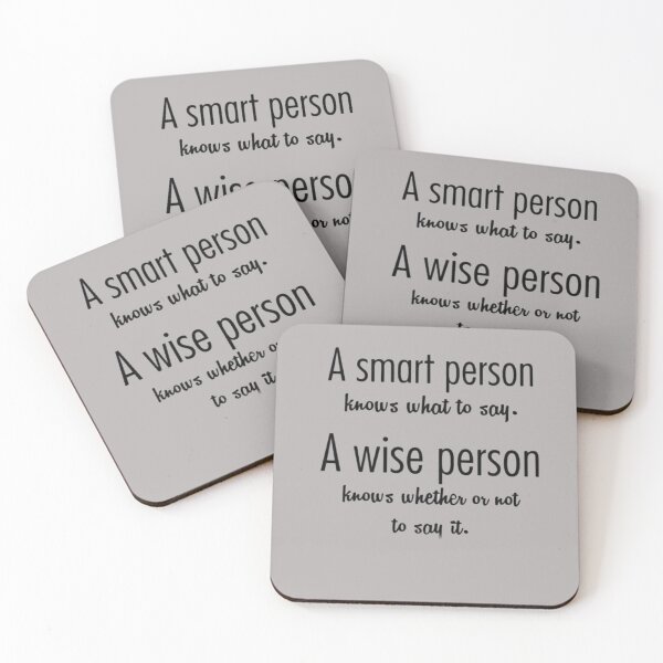 Item preview, Smart people wise people  quote designed and sold by SwampfoxDesign.