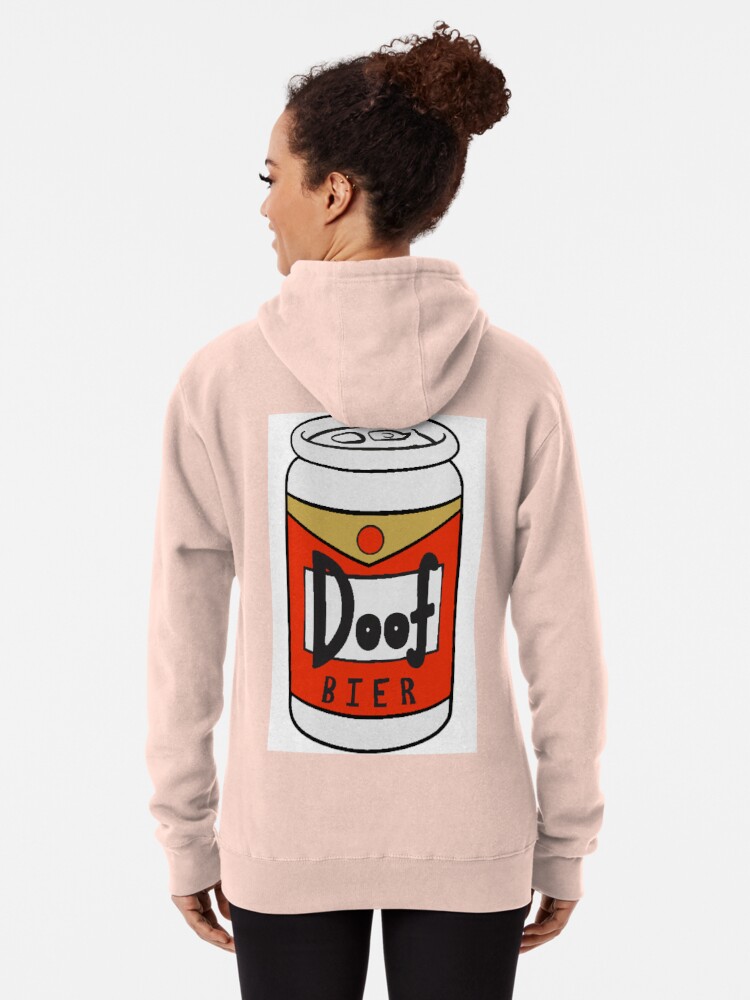 Universal, Tops, Universal Studios Simpsons Duff Beer Hoodie With Hidden Beer  Koozie Unisex