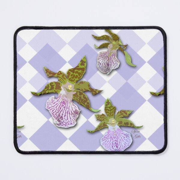 Item preview, Tiger Orchids Purple Harlequin Checkers White designed and sold by SpiritGifts.
