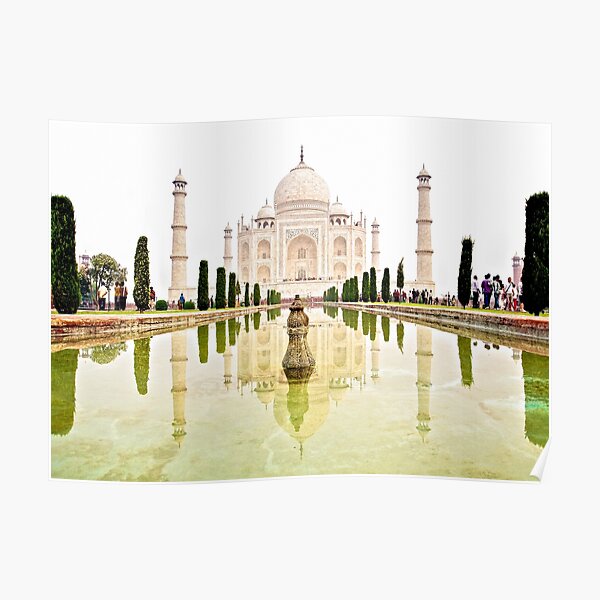 The Taj Mahal at Sunrise in November Poster
