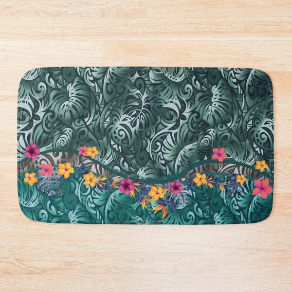 Item preview, Hawaiian Monstera Barkcloth Fusion designed and sold by J Marielle Designs.