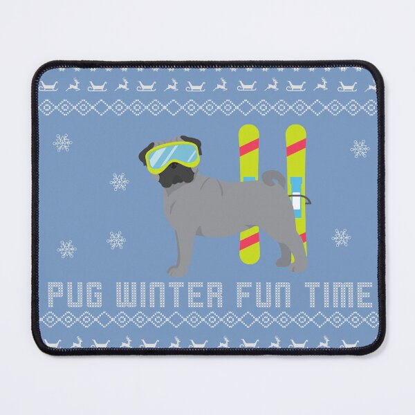 Item preview, Grey Pug winter fun time Pug winter sweater style Sweater Xmas Pug Christmas Gift Pug Ugly Jumper WinterGift designed and sold by ALLURE-minimal.