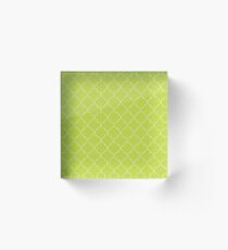 Lime Punch Quatrefoil Acrylic Block
