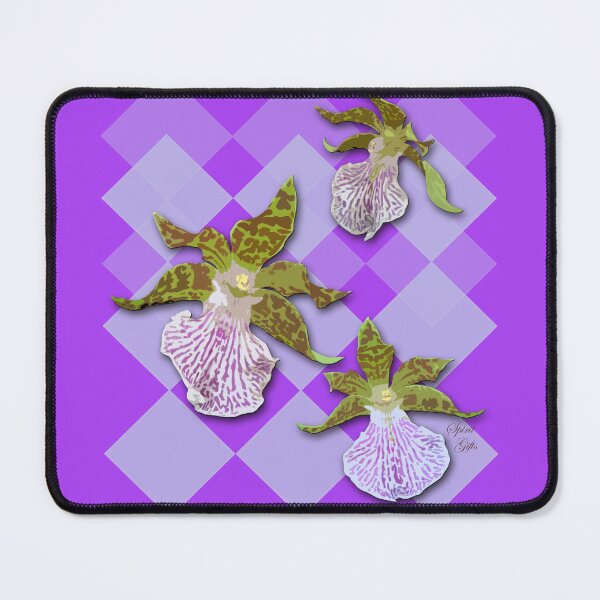 Item preview, Tiger Orchids Purple Harlequin Checkers designed and sold by SpiritGifts.