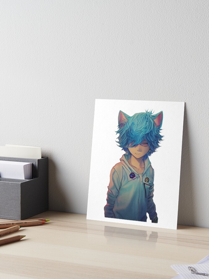 Futuristic anime CatBoy gifts for manga lovers Sticker for Sale