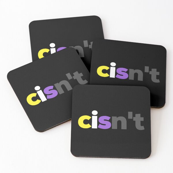 Item preview, Cisn't For Me. Nonbinary Pride designed and sold by Subtle Pride Shop.