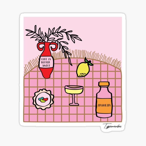 At the table with Diabetes Sticker