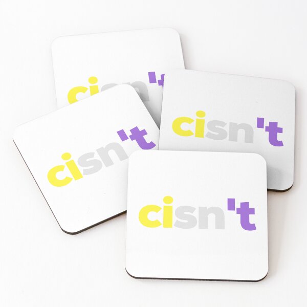 Item preview, Cisn't enby. Nonbinary Pride designed and sold by Subtle Pride Shop.