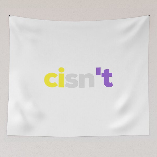 Item preview, Cisn't enby. Nonbinary Pride designed and sold by Subtle Pride Shop.