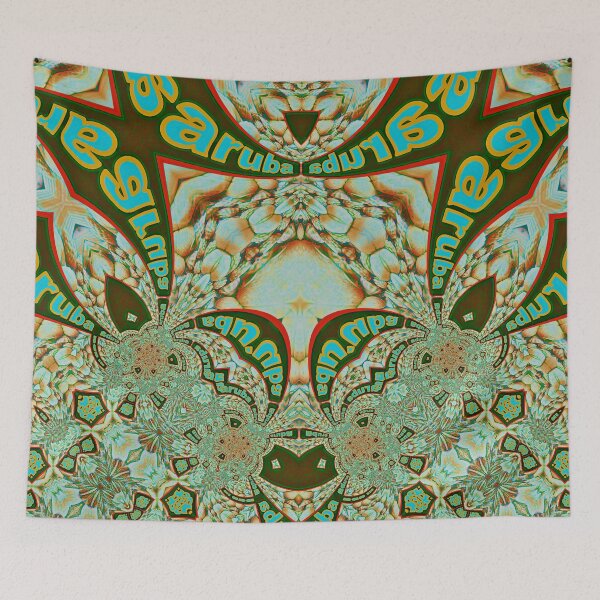 Item preview, UNBELIEVABLE ARUBA SHELLFISH SOUVENIRS - ARUBA  ABSTRACT GEOMETRIC PAINTING PARADISE ISLAND - ARUBA ONE HAPPY ISLAND. designed and sold by Ralek.