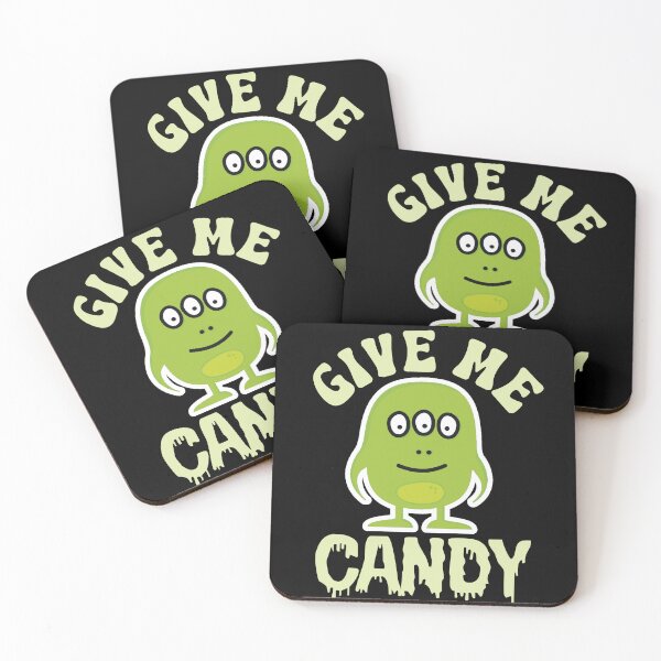 Item preview, Funny GIVE ME CANDY Halloween Alien designed and sold by ittybittyowl.