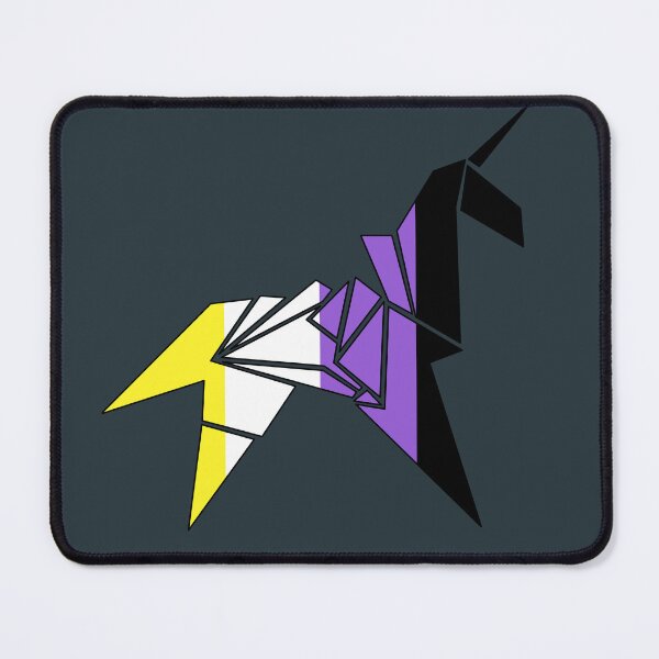 Item preview, Origami Enby Non-Binary Unicorn. Nonbinary Pride designed and sold by Subtle Pride Shop.