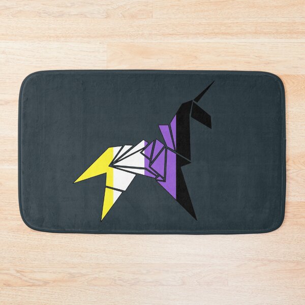Item preview, Origami Enby Non-Binary Unicorn. Nonbinary Pride designed and sold by Subtle Pride Shop.
