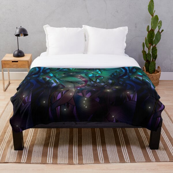 Nocturne (with Fireflies) Throw Blanket