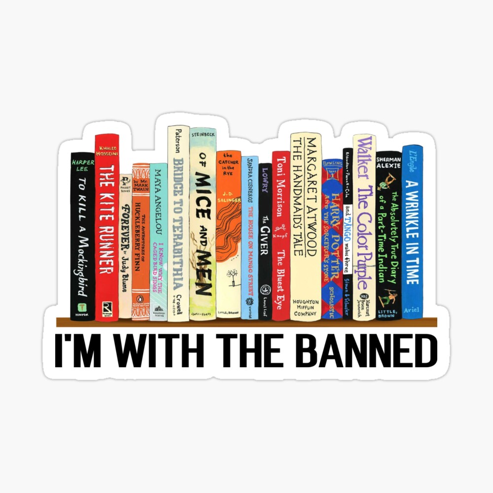 I'm With the Banned Canvas Tote Bag Librarian and Reading Book Bag Gift for  Reader Bookish Merch 