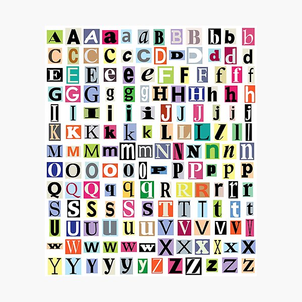 ABC Alphabet Letters Wall Art For Kids Room, Playroom, Classroom -  Educational Wall Art | Poster