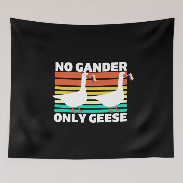 Artikelvorschau, No Gender Only Geese Non Binary. Nonbinary Pride entworfen und verkauft von Subtle Pride Shop.