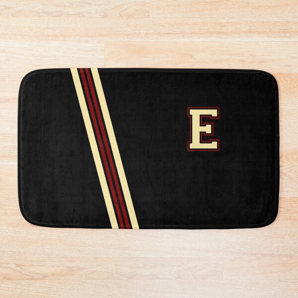 Item preview, E is for England / Varsity Letter with Racing Stripes - Cream / Deep Red / Black Background designed and sold by PEK1787.