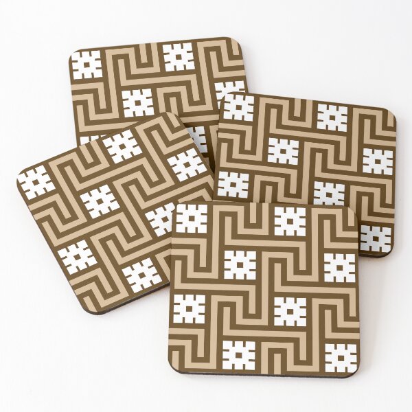 Item preview, Deco Greek Key, Taupe Tan and Brown  designed and sold by Marymarice.