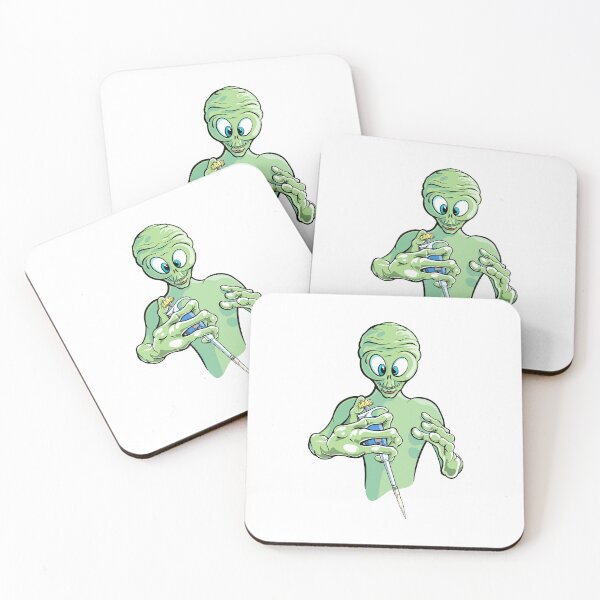 Item preview, Funny Science Cartoon - Alien Visitor Holding Pipette PCR designed and sold by Zit-Zat-Zot.