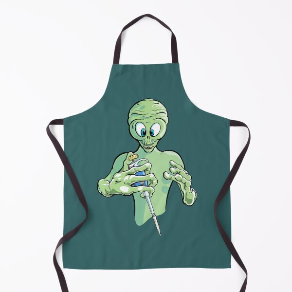 Item preview, Funny Science Cartoon - Alien Visitor Holding Pipette PCR designed and sold by Zit-Zat-Zot.