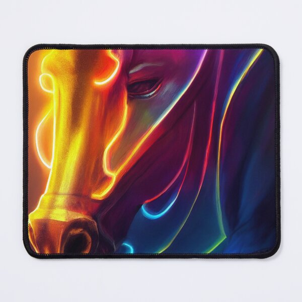 Item preview, Futuristic Horse Art For Gamers. Neon Lights Colorful Horse painting designed and sold by Pet Shelter.